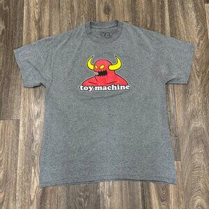 Toy Machine Monster Graphic T‑Shirt Large Grey Vintage Skateboard Tee
